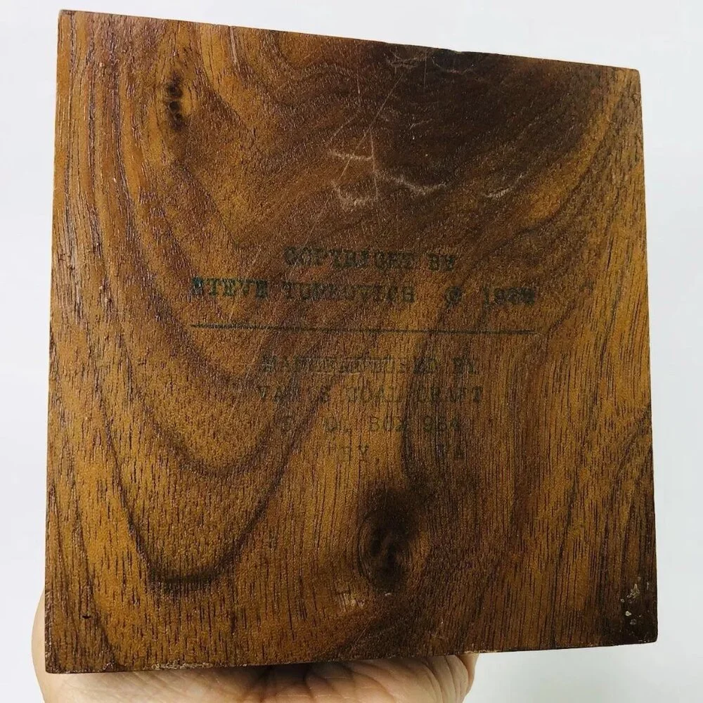 Vtg Carved Coal Underground Miner Black Diamonds 8.5" Man Statue Figurine Wood - Picture 7 of 8